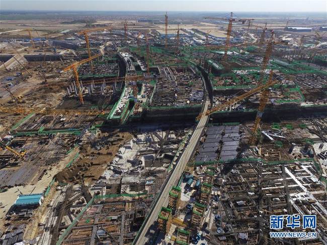 北京新机场竣工 空中瞰北京大兴国际机场“成长”