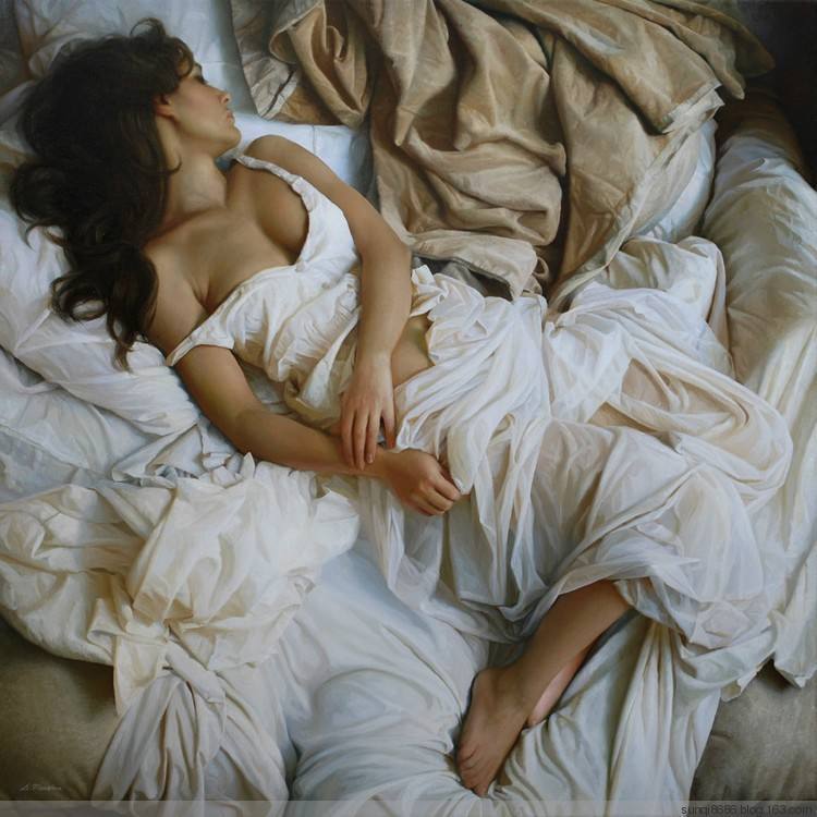 世界著名人体油画艺术赏析,世界经典撩人油画美女欣赏!