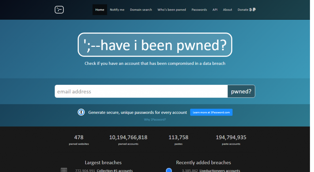 Haveibeenpwned.com