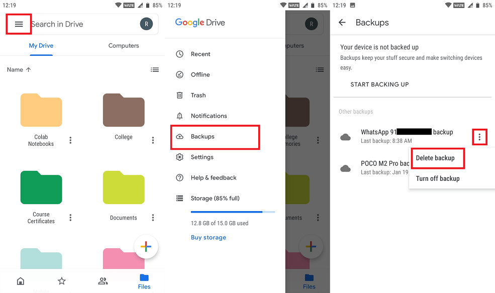 Delete WhatsApp messages