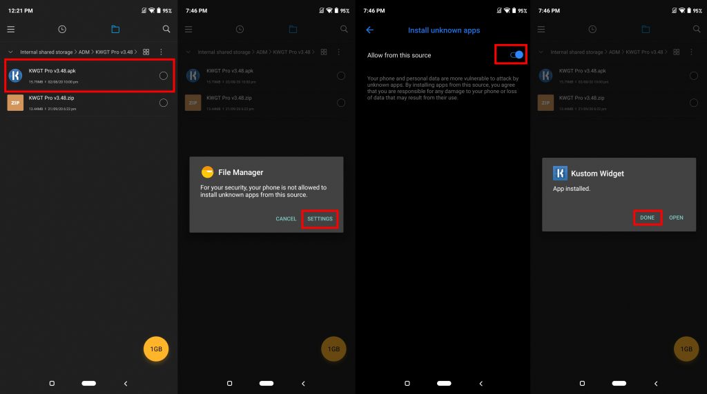 Kustom Widget App